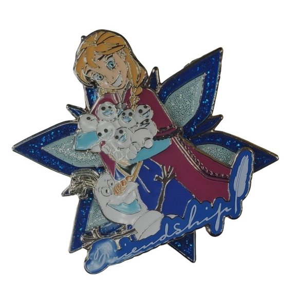 Disney Parks Collection Friendship Frozen Princess Anna and Olaf Pin - Picture 1 of 6